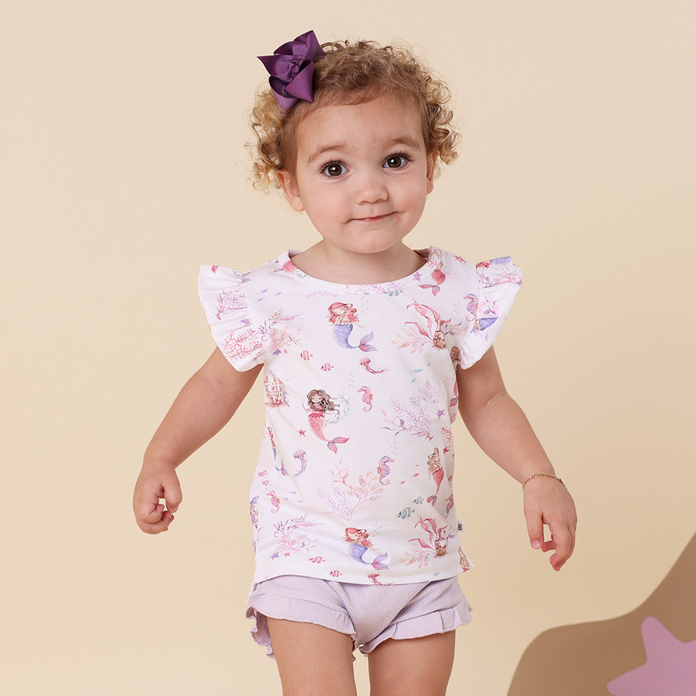 Mermaid Organic T-Shirt with Frill - View 1