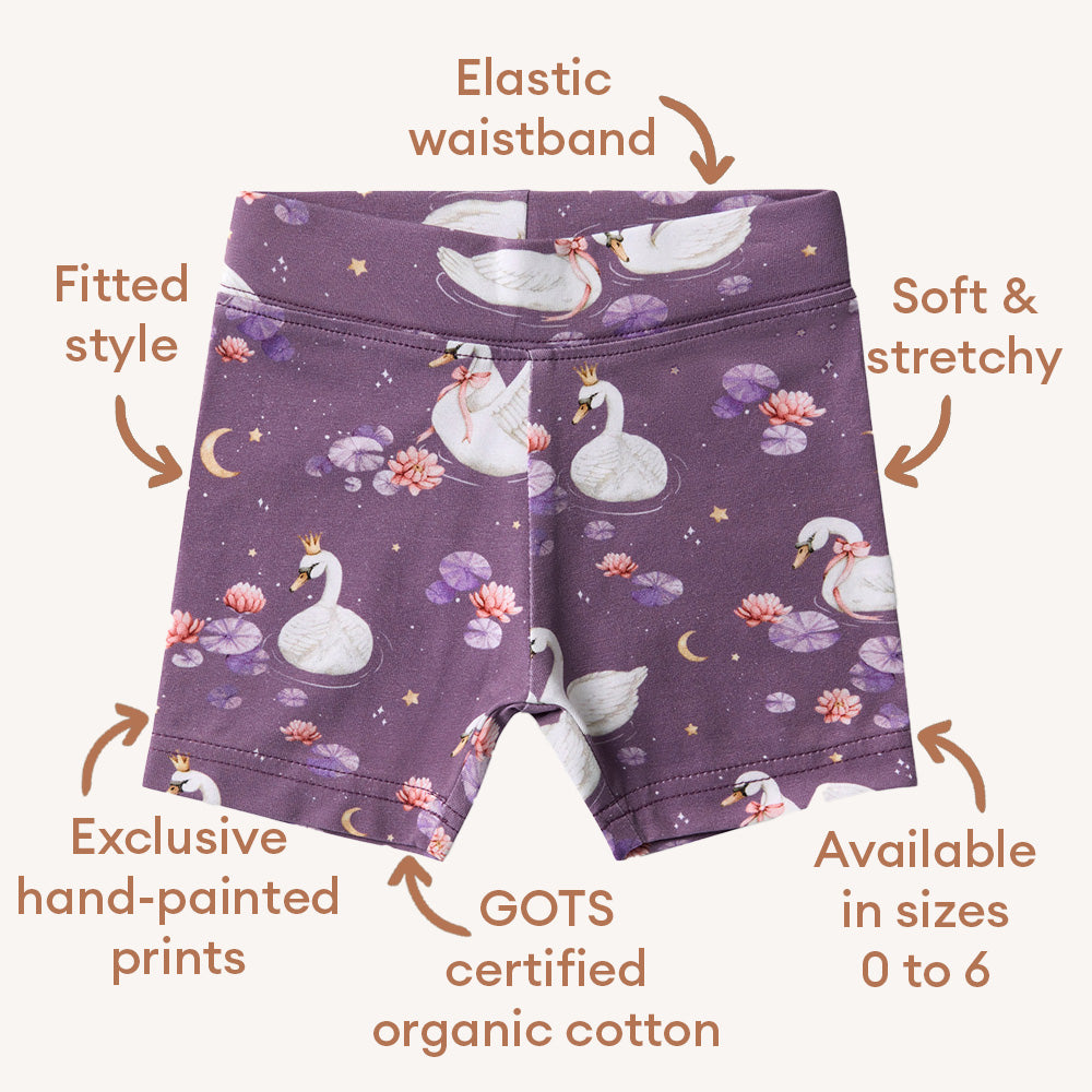 Midnight Swan Organic Bike Shorts - View 5
