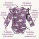 Midnight Swan Long Sleeve Organic Bodysuit with Frill - Thumbnail 4