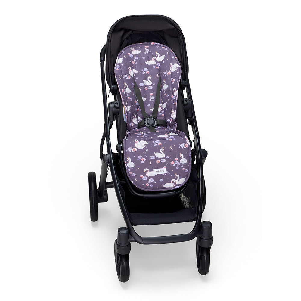 Midnight Swan Universal Organic Pram Liner - View 5
