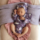 Midnight Swan Long Sleeve Organic Bodysuit with Frill - Thumbnail 1
