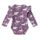 Midnight Swan Long Sleeve Organic Bodysuit with Frill - Thumbnail 6