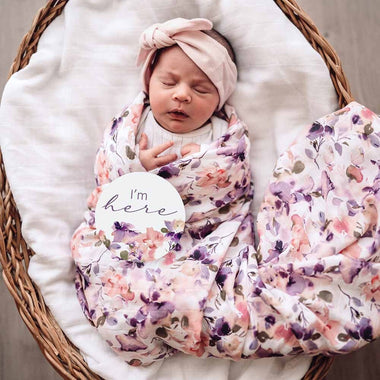 Blushing Beauty & Musk Pink Reversible Milestone Cards-Snuggle Hunny