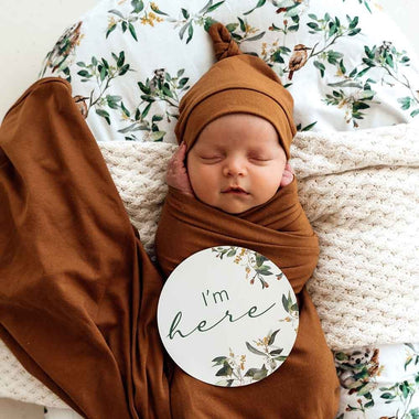 Eucalypt & Sage Reversible Milestone Cards-Snuggle Hunny