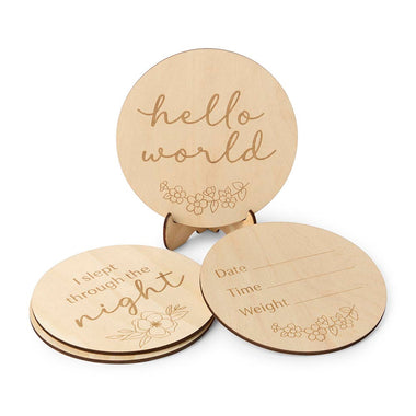 Milestone Cards - Floral Wooden Milestone Cards
