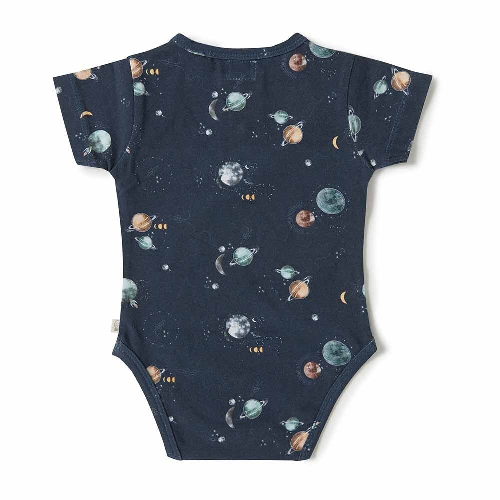 Milky Way Short Sleeve Organic Bodysuit - View 4