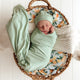 Mint Organic Jersey Wrap & Beanie Set - Thumbnail 1