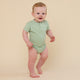 Mint Short Sleeve Organic Bodysuit - Thumbnail 2