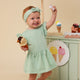 Mint Short Sleeve Organic Dress - Thumbnail 1