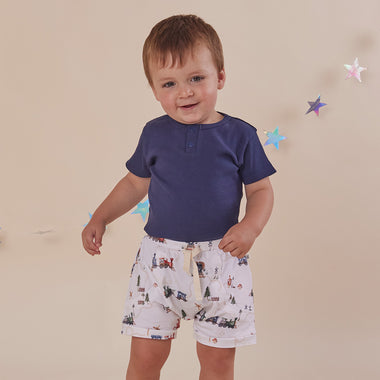 Moonlight Short Sleeve Organic Bodysuit | Snuggle Hunny