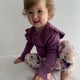 Mulberry Long Sleeve Organic Bodysuit with Frill (Limited Style) - Thumbnail 1