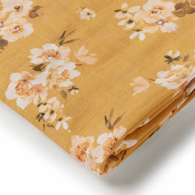 Golden Flower Organic Muslin Wrap-Snuggle Hunny