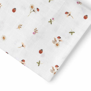 Ladybug Organic Muslin Wrap-Snuggle Hunny