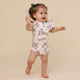 Native Bird Short Sleeve Organic Bodysuit with Frill - Thumbnail 4