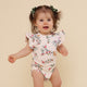 Native Bird Short Sleeve Organic Bodysuit with Frill - Thumbnail 5