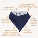 Navy Organic Dribble Bib - Thumbnail 3