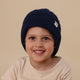 Navy Organic Baby Knit Beanie - Thumbnail 6