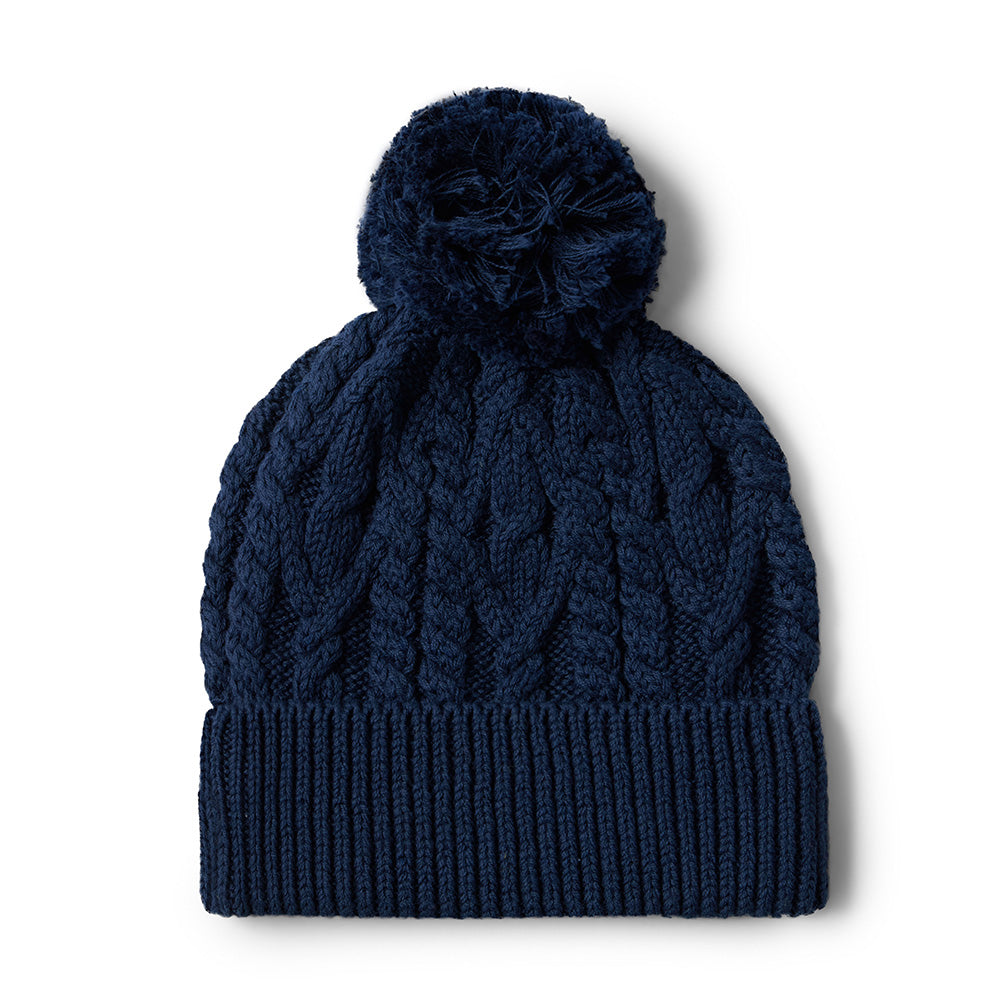 Navy Organic Baby Knit Beanie - View 7
