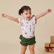Santa's Toy Shop Short Sleeve Organic Bodysuit with Frill - Thumbnail 7