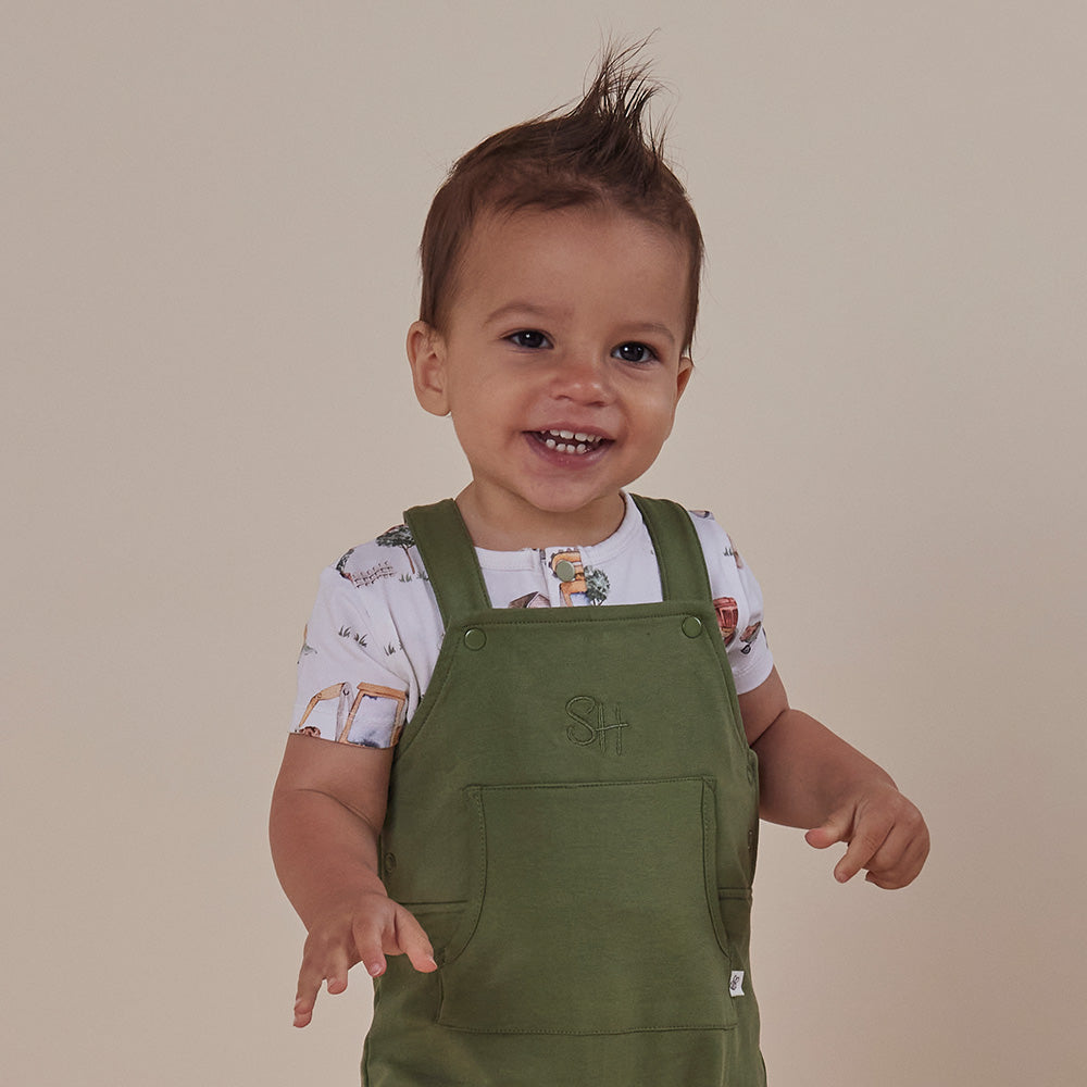 Olive Organic Joey Overalls - View 3