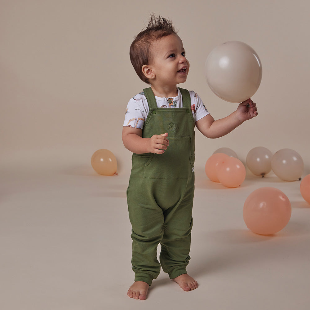 Olive Organic Joey Overalls - View 8
