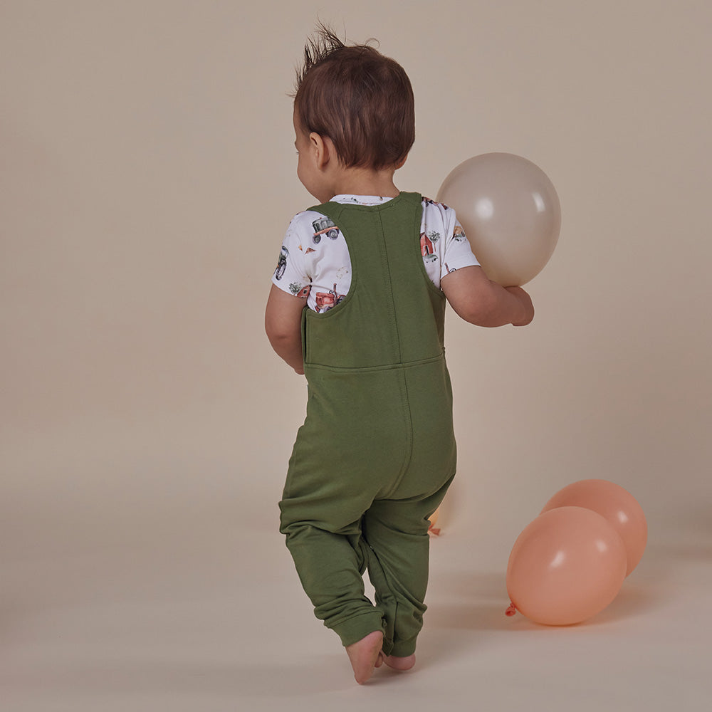 Olive Organic Joey Overalls - View 5