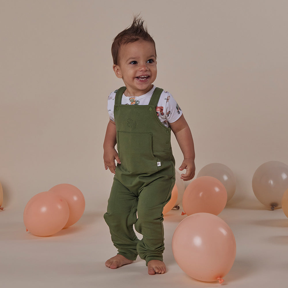 Olive Organic Joey Overalls - View 6