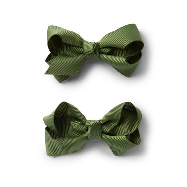 Olive Piggy Tail Hair Clips - Pair | Snuggle Hunny