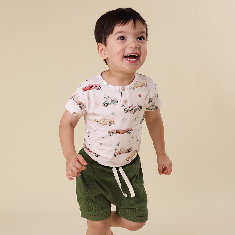 Olive Organic Shorts - View 8