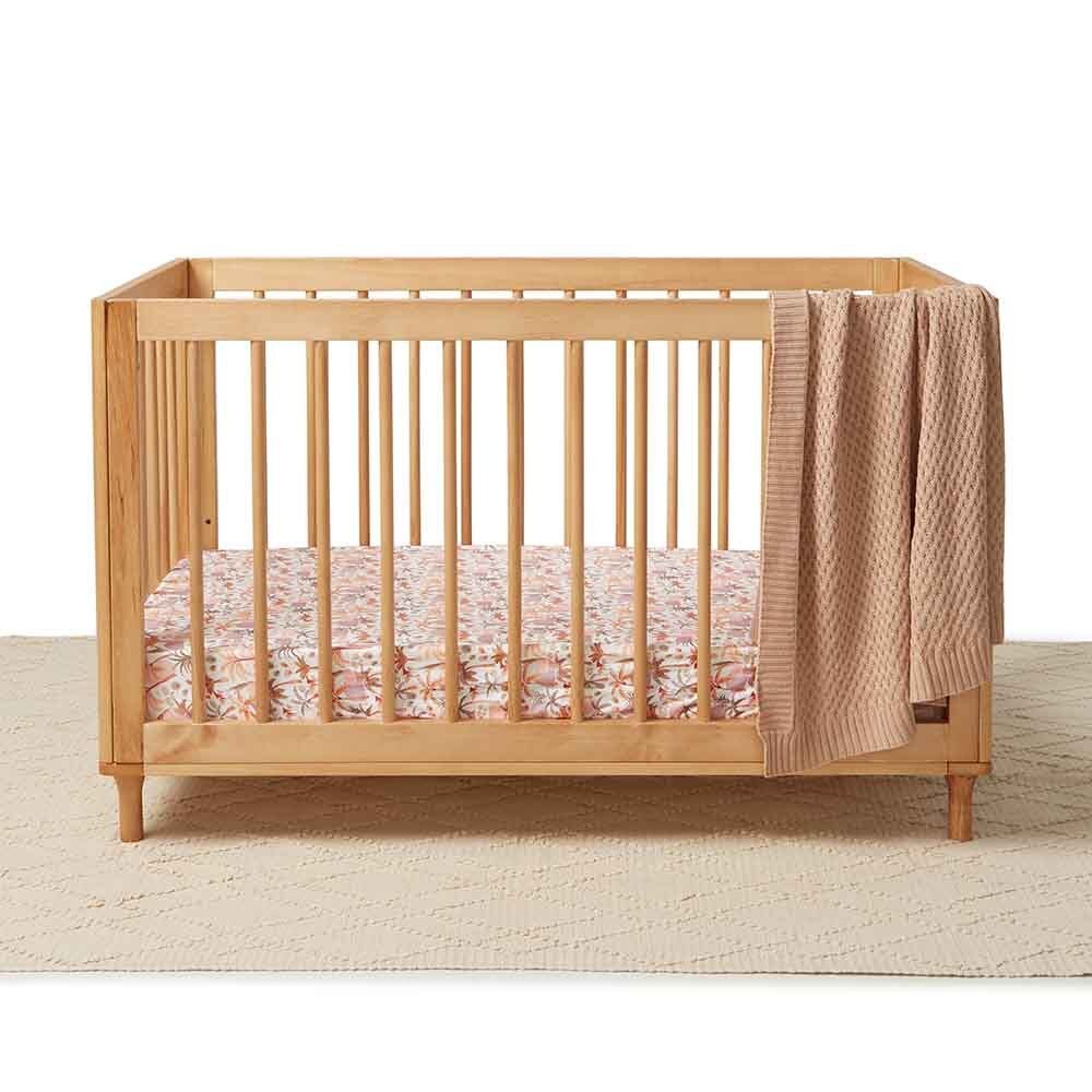 [Process Test - DO NOT BUY] Palm Springs Fitted Cot Sheet - View 4