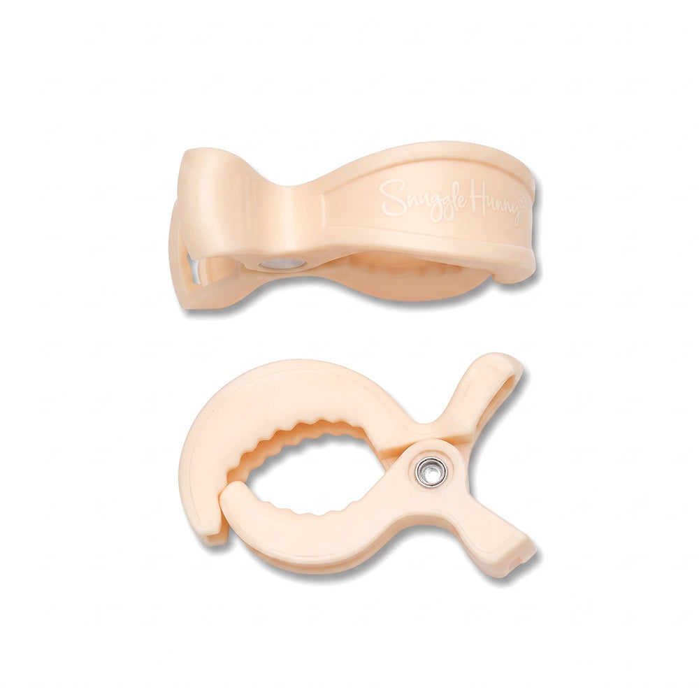 Snuggle Hunny Pram Clip Pair - Peach - View 1