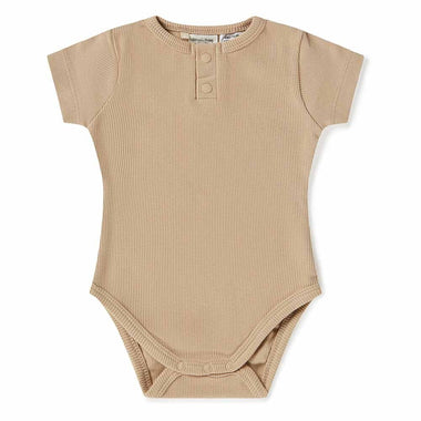 Pebble Short Sleeve Organic Bodysuit-Snuggle Hunny