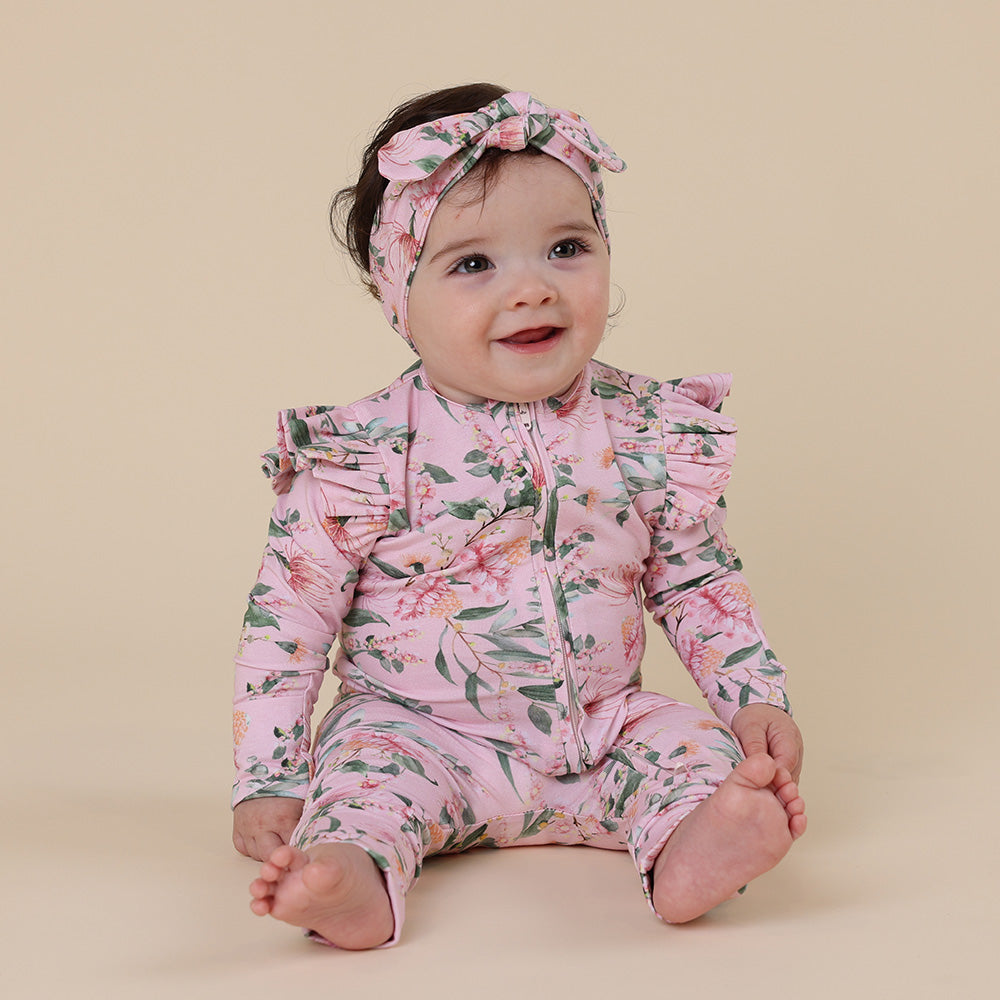 Pink Wattle Organic Snugglesuit Convertible Romper with Frill - View 8