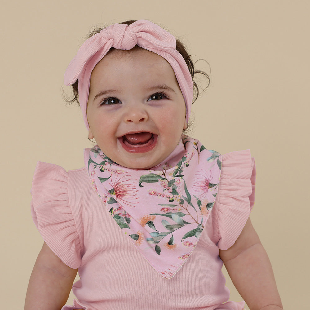 Pink Wattle Organic Dribble Bib - View 2