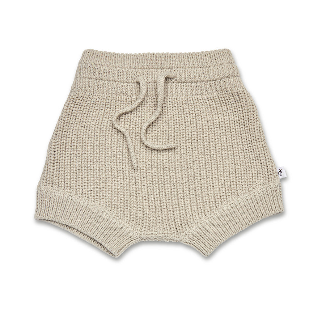 Pistachio Organic Cotton Knit Shorts - View 2