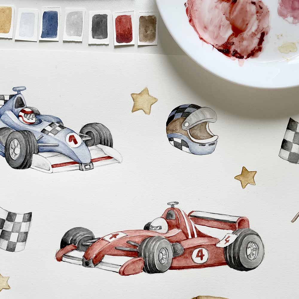 Little Racers Organic Dribble Bib - View 3
