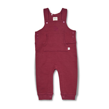 Raspberry Organic Joey Overalls | Snuggle Hunny