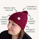 Raspberry Organic Adult Knit Beanie - Thumbnail 4