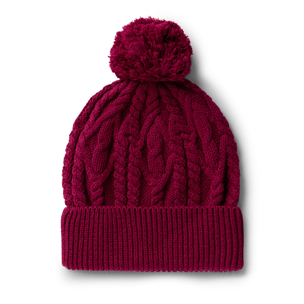 Raspberry Organic Adult Knit Beanie - View 7