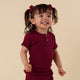 Raspberry Short Sleeve Organic Bodysuit - Thumbnail 6