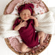 Raspberry Short Sleeve Organic Bodysuit - Thumbnail 1