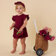 Raspberry Short Sleeve Organic Dress - Thumbnail 10