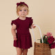 Raspberry Short Sleeve Organic Dress - Thumbnail 4