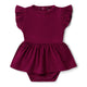 Raspberry Short Sleeve Organic Dress - Thumbnail 2