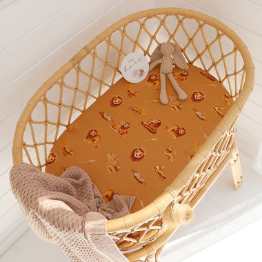 Roar Organic Bassinet Sheet / Change Pad Cover | Snuggle Hunny