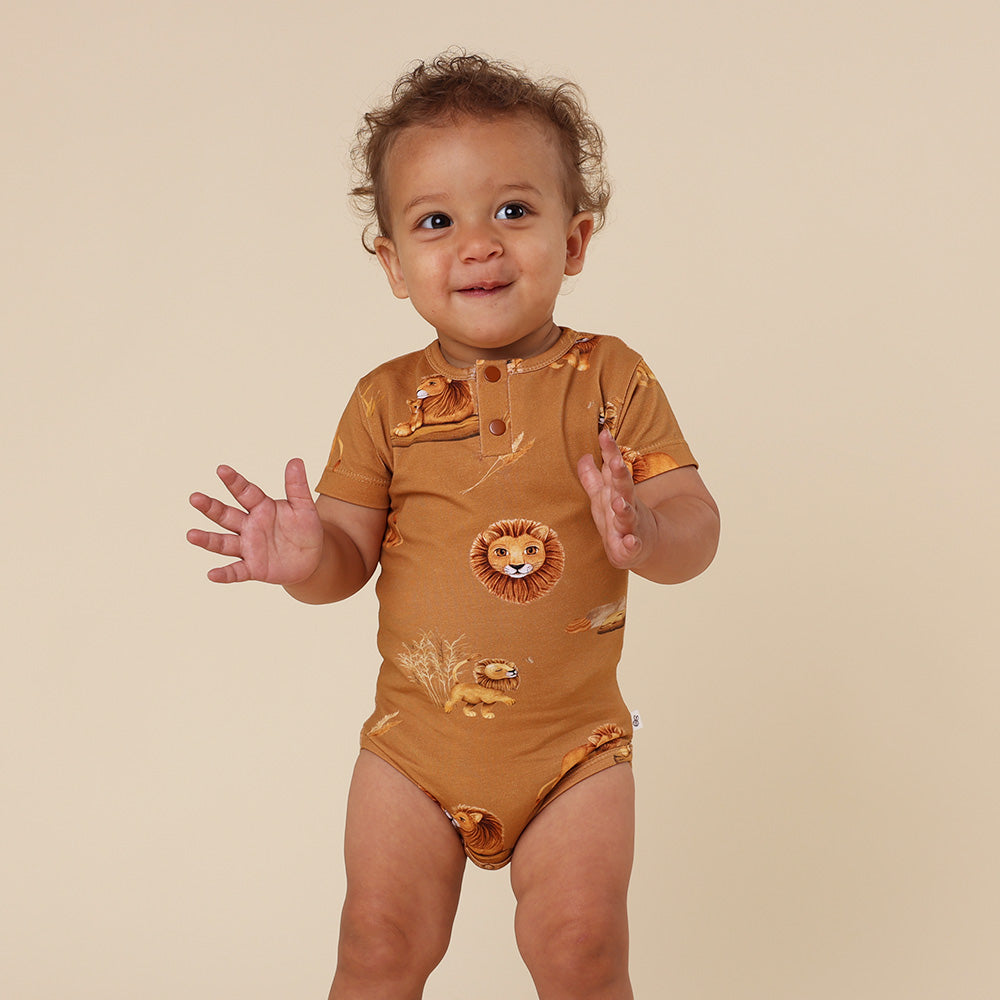 Roar Short Sleeve Organic Bodysuit - View 1