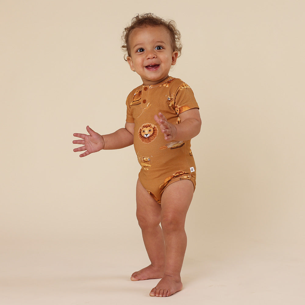 Roar Short Sleeve Organic Bodysuit - View 3