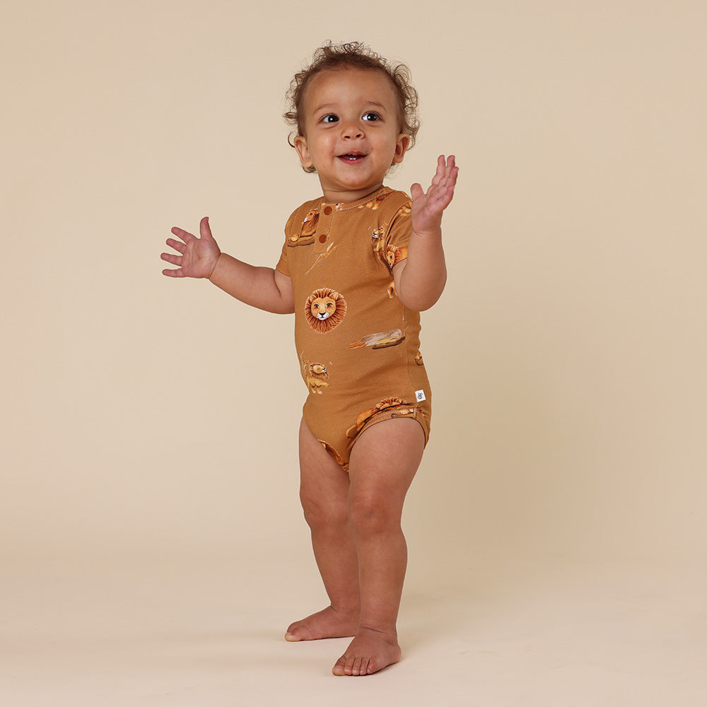 Roar Short Sleeve Organic Bodysuit - View 5