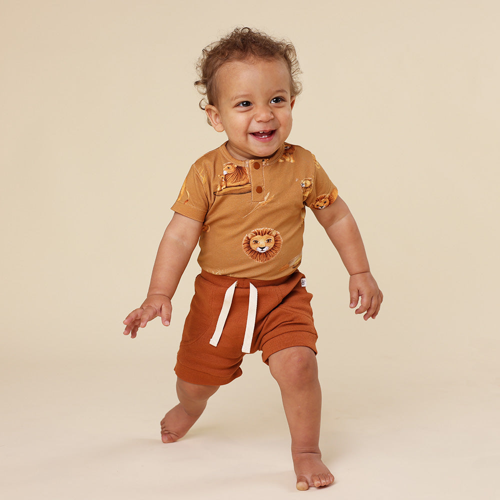 Roar Short Sleeve Organic Bodysuit - View 9