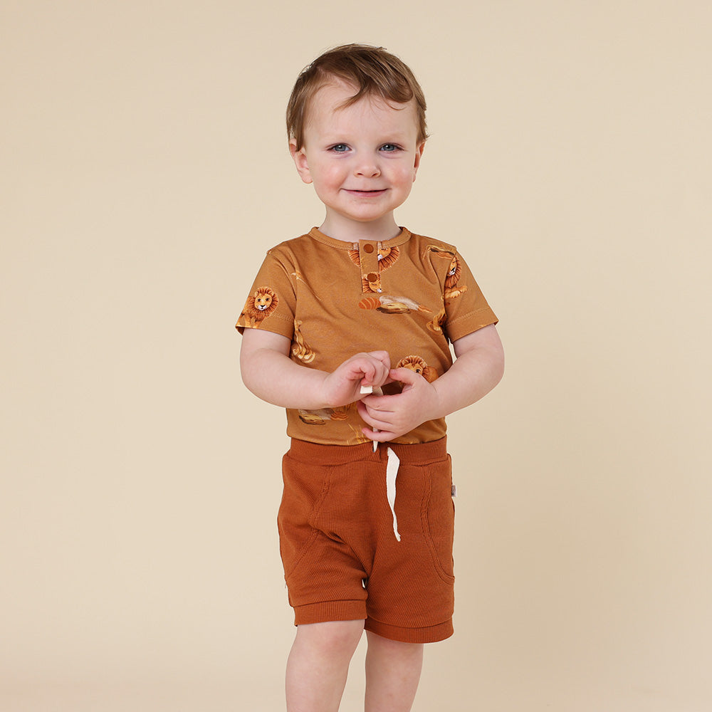Roar Short Sleeve Organic Bodysuit - View 7